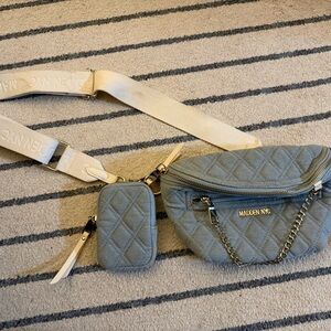 Steve Madden Quilted Blue Crossbody Bag